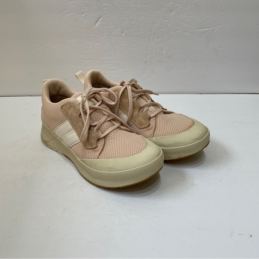 SOREL OUT N ABOUT III SNEAKERS IN NOVA SAND/CHALK